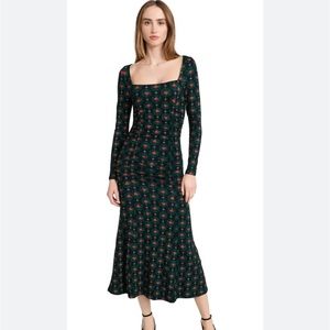 NWT Kitri Deidre Navy Hearts Dress Sz L